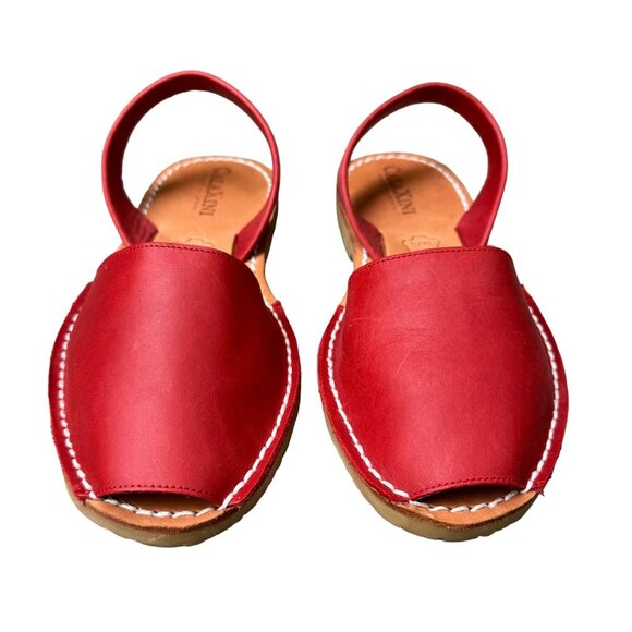 CALAXINI Classic Avarca Womens Shoes 36 6 Red Sandals Slingback Slides Spain - Picture 1 of 7